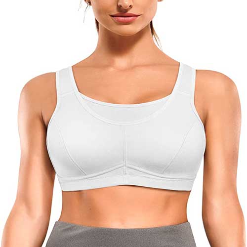 CYDREAM Women Sports Bra Bounce Control High Impact Support Full Coverage Wirefree Adjustable Straps Hook Camisole Top No Bounce Sports Bra For Large Bust