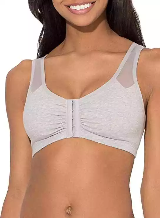 Fruit of the Loom Women's Front Close Builtup Sports Bra Best Bra for Side Boob
